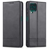 For Samsung Galaxy M62 / F62 AZNS Magnetic Calf Texture Horizontal Flip Leather Case with Card Slots & Holder & Wallet(Black)
