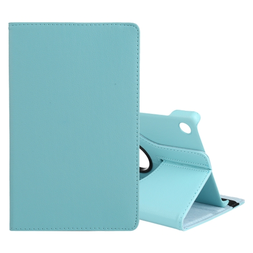 For Lenovo M10 HD Litchi Texture Solid Color Horizontal Flip Leather Case with Holder & Pen Slot(Sky Blue)