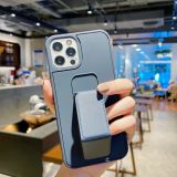 Colorful TPU + PC Shockproof Case with Wrist Strap Holder For iPhone 11(Dark Blue)