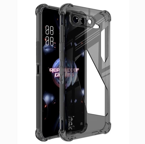 For Asus ROG Phone 5 IMAK All-inclusive Shockproof Airbag TPU Case with Screen Protector(Transparent Black)
