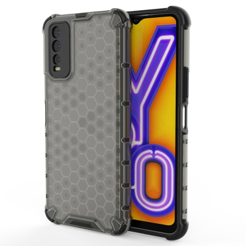 For vivo Y20 Shockproof Honeycomb PC + TPU Protective Case(Black)