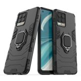 For OPPO Realme 8 Shockproof PC + TPU Protective Case with Magnetic Ring Holder(Black)