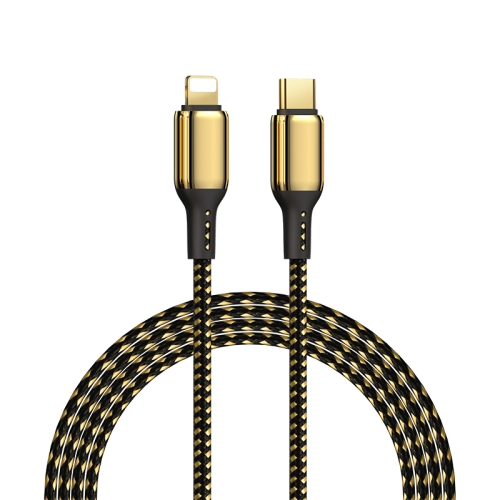 WiWU GD-103 3A USB-C / Type-C to 8 Pin Zinc Alloy + Nylon Braided Data Cable