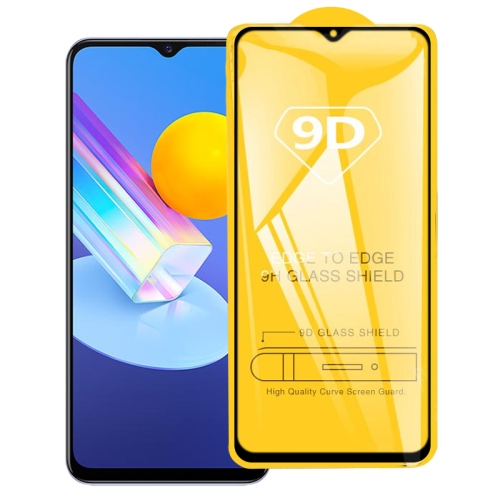 For vivo Y72 5G 9D Full Glue Full Screen Tempered Glass Film