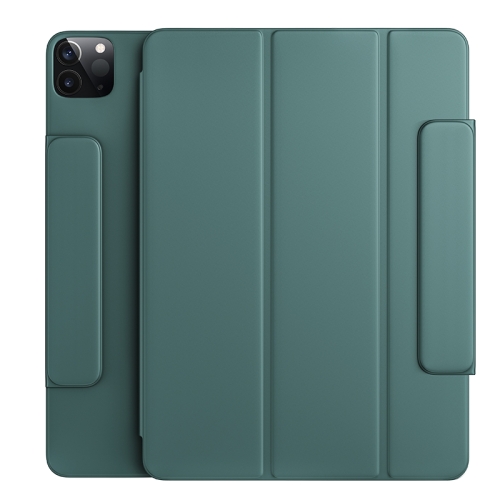 Benks Magnetic Horizontal Flip PU Leather Case with Holder & Sleep / Wake-up Function & Pen Bucket For iPad Pro 11 (2021) / (2020)(Dark Green)