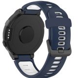 For Garmin Forerunner 220/230/235/620/630/735XT Two-color Silicone Replacement Strap Watchband(Blue+White)