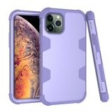 Contrast Color Silicone + PC Shockproof Case For iPhone 11 Pro(Purple)