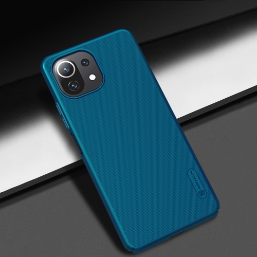 For Xiaomi Mi 11 Lite 5G / 4G NILLKIN Frosted Concave-convex Texture PC Protective Case(Peacock Blue)