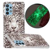 For Samsung Galaxy A32 4G Luminous TPU Protective Case(Leopard Tiger)