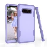 For Samsung Galaxy Note 8 Contrast Color Silicone + PC Shockproof Case(Purple)