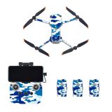 STARTRC Drone + Remote Control + Battery Protective PVC Sticker for DJI Air 2S(Camouflage Blue)