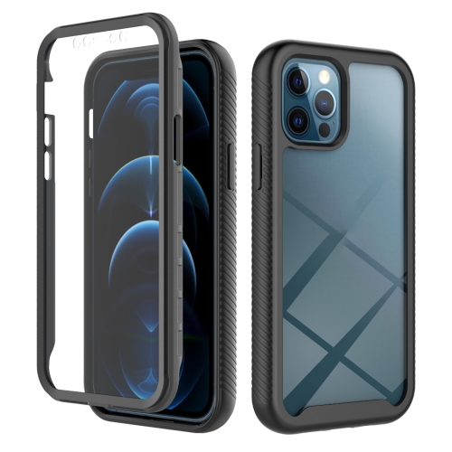 Starry Sky Solid Color Series Shockproof PC + TPU Case with PET Film For iPhone 12 / 12 Pro(Black)