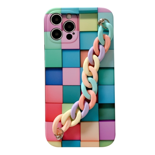 3D Square Protective Case with Rainbow Bracelet For iPhone 12 Pro(B)