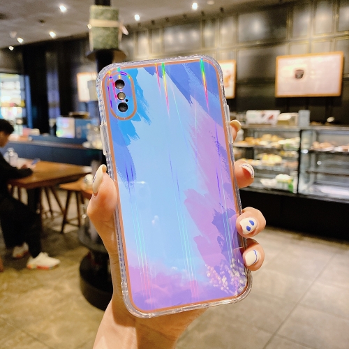 IMD Rendering Watercolor Aurora Pattern Shockproof TPU + PC Protective Case For iPhone XS / X(Winter Snow)