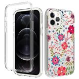 2 in 1 High Transparent Painted Shockproof PC + TPU Protective Case For iPhone 11(Small Floral)