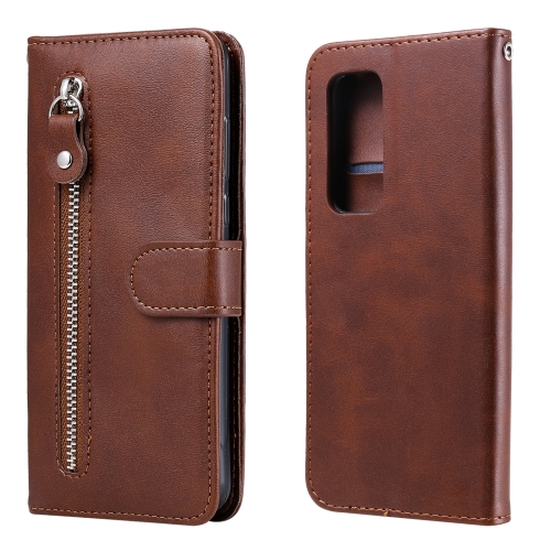 For OPPO Reno5 Pro Plus / Find X3 Neo Fashion Calf Texture Zipper Horizontal Flip Leather Case with Stand & Card Slots & Wallet(Brown)