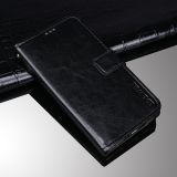 For Umidigi Bison GT idewei Crazy Horse Texture Horizontal Flip Leather Case with Holder & Card Slots & Wallet(Black)