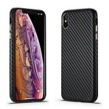 Carbon Fiber Leather Texture Kevlar Anti-fall Phone Protective Case For iPhone XS Max(Black)