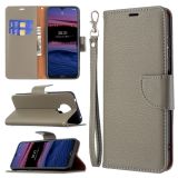 For Nokia G20 / G10 Litchi Texture Pure Color Horizontal Flip Leather Case with Holder & Card Slots & Wallet & Lanyard(Grey)