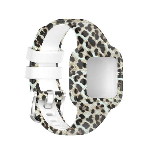 For Garmin Vivofit JR3 Silicone Printing Replacement Watchband(Leopard)