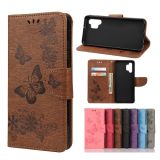 For Samsung Galaxy A32 4G Butterflies Embossing Horizontal Flip Leather Case with Holder & Card Slots & Wallet(Brown)