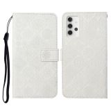 For Samsung Galaxy A32 4G Ethnic Style Embossed Pattern Horizontal Flip Leather Case with Holder & Card Slots & Wallet & Lanyard(White)