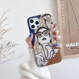 Shockproof Half-inclusive Leopard Pattern Protective Case For iPhone 11 Pro Max(Glasses Girl)
