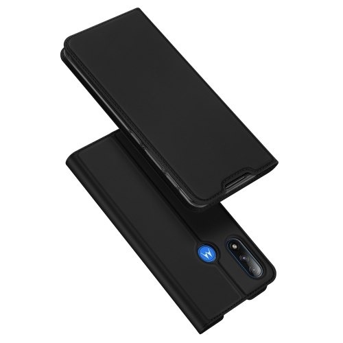 For Motorola Moto E7 Power DUX DUCIS Skin Pro Series Horizontal Flip PU + TPU Leather Case with Holder & Card Slots(Black)