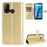 For Oukitel C23 Pro Crazy Horse Texture Horizontal Flip Leather Case with Holder & Card Slots & Lanyard(Gold)