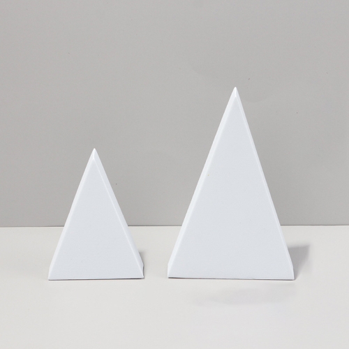 2 x Triangles Combo Kits Geometric Cube Solid Color Photography Photo Background Table Shooting Foam Props(White)