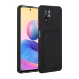 For Xiaomi Redmi Note 10 5G Card Slot Design Shockproof TPU Protective Case(Black)