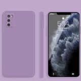 For Samsung Galaxy A02s Solid Color Imitation Liquid Silicone Straight Edge Dropproof Full Coverage Protective Case(Purple)