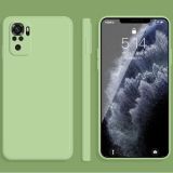 For Xiaomi Redmi Note 10 Solid Color Imitation Liquid Silicone Straight Edge Dropproof Full Coverage Protective Case(Matcha Green)