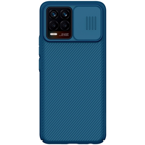 For OPPO Realme 8 / 8 Pro NILLKIN Black Mirror Series PC Camshield Full Coverage Dust-proof Scratch Resistant Case(Blue)