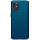 For OnePlus 9R NILLKIN Frosted Concave-convex Texture PC Protective Case(Peacock Blue)