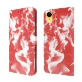 Cloud Fog Pattern Horizontal Flip Leather Case with Holder & Card Slot & Wallet For iPhone XR(Red)