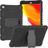 3-Layer Protection  Screen Frame + PC + Silicone Shockproof Combination Case with Holder For iPad 10.2 (2020) / (2019)(Black+Black)