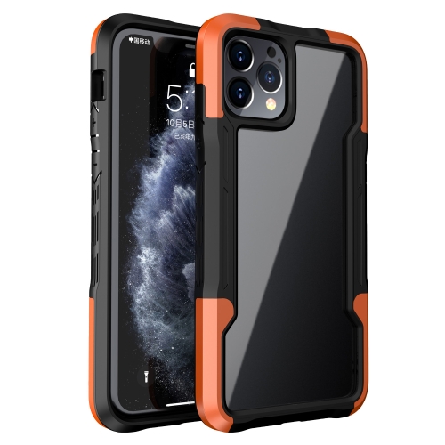 TPU + PC + Acrylic 3 in 1 Shockproof Protective Case For iPhone 11 Pro Max(Orange)