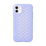 Candy Color Mesh Heat Dissipation TPU Protective Case For iPhone 11 Pro Max(Purple)