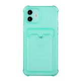 TPU Dropproof Protective Back Case with Card Slot For iPhone 12 Pro(Green)