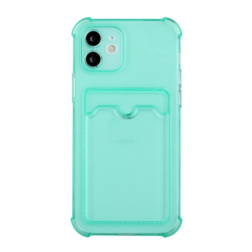 TPU Dropproof Protective Back Case with Card Slot For iPhone 12 Pro(Green)