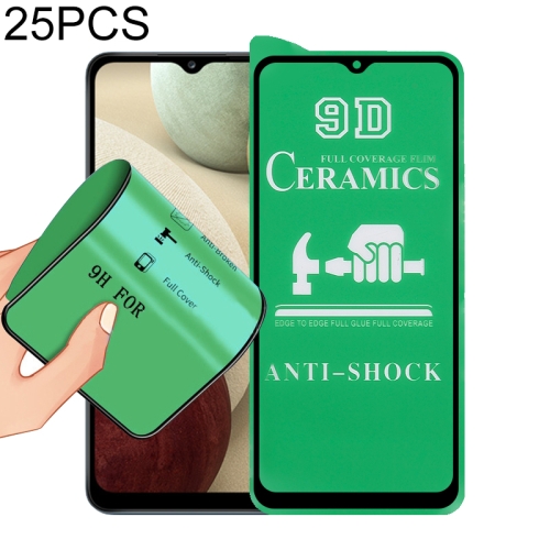 For Samsung Galaxy A12 / A12 Nacho 25 PCS 9D Full Screen Full Glue Ceramic Film