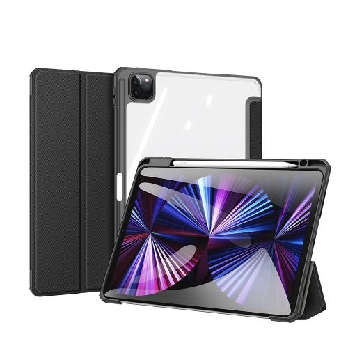 DUX DUCIS TOBY Series Shockproof PU Leather + PC + TPU Horizontal Flip Case with Holder & Pen Slot & Sleep / Wake-up Function For iPad Pro 11 (2021) & (2020)(Black)