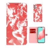For Samsung Galaxy A32 5G Cloud Fog Pattern Horizontal Flip Leather Case with Holder & Card Slot & Wallet(Red)