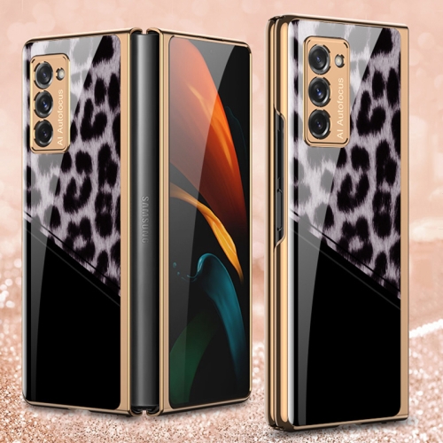 For Samsung Galaxy Z Fold2 5G GKK Color Contrast Electroplating Painted 9H Tempered Glass Case(07)