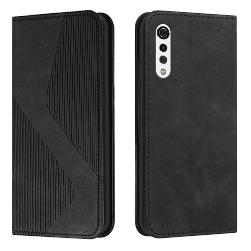 For LG Velvet 2 Pro Skin Feel Magnetic S-type Solid Color Horizontal Flip Leather Case with Holder & Card Slot & Wallet(Black)