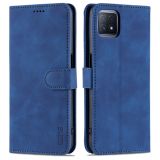 For OPPO A72 5G / A52 5G AZNS Skin Feel Calf Texture Horizontal Flip Leather Case with Card Slots & Holder & Wallet(Blue)