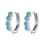 S925 Sterling Silver Simple Fashion Ear Buckle Women Earrings(Silver)