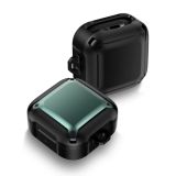 Wireless Earphones Bumblebee Armor TPU+PC Protective Case with Hook Up For Samsung Galaxy Buds Live(Black Green)