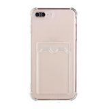 TPU Dropproof Protective Back Case with Card Slot For iPhone 8 Plus / 7 Plus(Transparent)